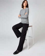 Load image into Gallery viewer, N.Peal Women&#39;s Round Neck Cashmere Jumper Flannel Grey
