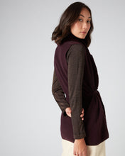 Load image into Gallery viewer, N.Peal Women&#39;s Fur Placket Milano Cashmere Gilet Plum Purple
