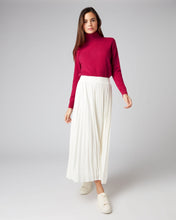 Load image into Gallery viewer, N.Peal Women&#39;s Polo Neck Cashmere Jumper Raspberry Pink
