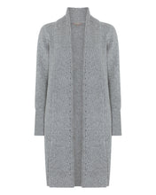 Load image into Gallery viewer, N.Peal Women&#39;s Vertical Rib Placket Cashmere Cardigan Flannel Grey
