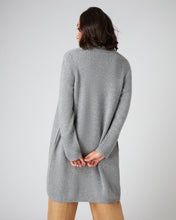 Load image into Gallery viewer, N.Peal Women&#39;s Vertical Rib Placket Cashmere Cardigan Flannel Grey
