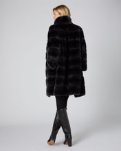 Load image into Gallery viewer, N.Peal Women's Long Rex Rabbit Coat Dark Grey
