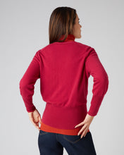 Load image into Gallery viewer, N.Peal Women&#39;s V Necked Cashmere Cardigan Raspberry Pink
