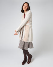 Load image into Gallery viewer, N.Peal Women&#39;s Shearling Placket Cardigan Snow Grey
