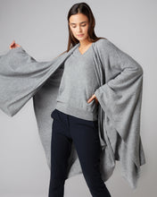 Load image into Gallery viewer, N.Peal Women&#39;s Cashmere Knitted Cape Flannel Grey
