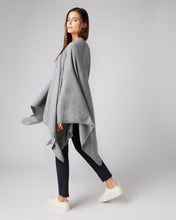 Load image into Gallery viewer, N.Peal Women&#39;s Cashmere Knitted Cape Flannel Grey
