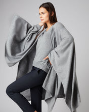 Load image into Gallery viewer, N.Peal Women&#39;s Cashmere Knitted Cape Flannel Grey
