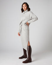 Load image into Gallery viewer, N.Peal Women&#39;s Metal Trim Cashmere Skirt Fumo Grey
