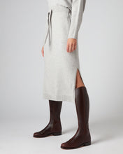 Load image into Gallery viewer, N.Peal Women&#39;s Metal Trim Cashmere Skirt Fumo Grey
