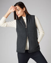 Load image into Gallery viewer, N.Peal Women&#39;s Cashmere Gilet with Detachable Hood Navy Blue
