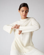 Load image into Gallery viewer, N.Peal Women&#39;s Exposed Seam Cashmere Tunic New Ivory White
