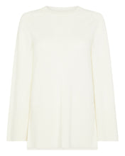 Load image into Gallery viewer, N.Peal Women&#39;s Exposed Seam Cashmere Tunic New Ivory White
