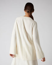 Load image into Gallery viewer, N.Peal Women&#39;s Exposed Seam Cashmere Tunic New Ivory White
