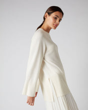 Load image into Gallery viewer, N.Peal Women&#39;s Exposed Seam Cashmere Tunic New Ivory White
