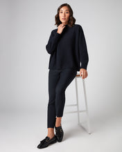 Load image into Gallery viewer, N.Peal Women&#39;s Relaxed Rib Cashmere Jumper Navy Blue
