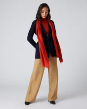 Load image into Gallery viewer, N.Peal Women&#39;s Relaxed Belted Cashmere Cardigan Navy Blue
