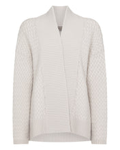 Load image into Gallery viewer, N.Peal Women&#39;s Basketweave Cashmere Cardigan Snow Grey
