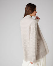 Load image into Gallery viewer, N.Peal Women&#39;s Basketweave Cashmere Cardigan Snow Grey
