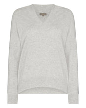 Load image into Gallery viewer, N.Peal Women&#39;s Cable Sleeve Cashmere Hoodie Fumo Grey
