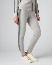 Load image into Gallery viewer, N.Peal Women&#39;s Cable Side Cashmere Jogger Fumo Grey
