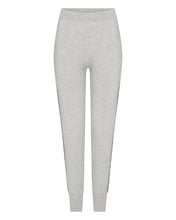 Load image into Gallery viewer, N.Peal Women&#39;s Cable Side Cashmere Jogger Fumo Grey
