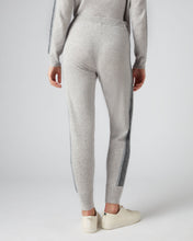 Load image into Gallery viewer, N.Peal Women&#39;s Cable Side Cashmere Jogger Fumo Grey
