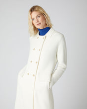 Load image into Gallery viewer, N.Peal Women&#39;s Double Breasted Cashmere Coat New Ivory White
