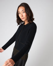 Load image into Gallery viewer, N.Peal Women&#39;s Metal Trim Jacket Black
