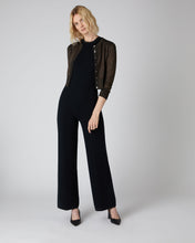 Load image into Gallery viewer, N.Peal Women&#39;s Metal Trim Jumpsuit Black
