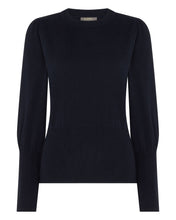 Load image into Gallery viewer, N.Peal Women&#39;s Deep Hem Cashmere Jumper Navy Blue
