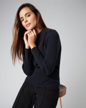 Load image into Gallery viewer, N.Peal Women&#39;s Deep Hem Cashmere Jumper Navy Blue
