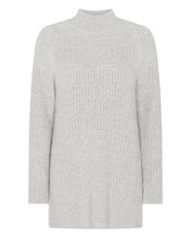 Load image into Gallery viewer, N.Peal Women&#39;s Multi Stitch Cashmere Tunic Jumper Fumo Grey
