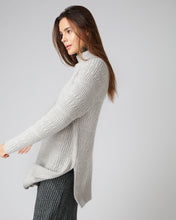 Load image into Gallery viewer, N.Peal Women&#39;s Multi Stitch Cashmere Tunic Jumper Fumo Grey
