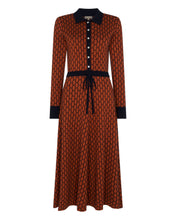 Load image into Gallery viewer, N.Peal Women&#39;s Lattice Knit Dress Amber Orange
