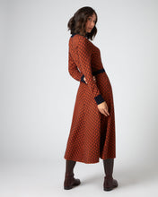 Load image into Gallery viewer, N.Peal Women&#39;s Lattice Knit Dress Amber Orange

