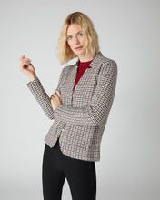 Load image into Gallery viewer, N.Peal Women&#39;s Houndstooth Milano Cashmere Blazer Multi
