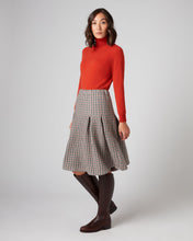 Load image into Gallery viewer, N.Peal Women&#39;s Houndstooth Midi Cashmere Skirt Multi
