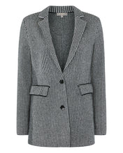 Load image into Gallery viewer, N.Peal Women&#39;s Houndstooth Longline Blazer Black
