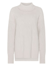 Load image into Gallery viewer, N.Peal Women&#39;s Chunky Cable Cashmere Jumper Snow Grey
