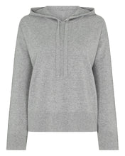 Load image into Gallery viewer, N.Peal Women&#39;s Metal Sleeve Cashmere Hoodie Flannel Grey
