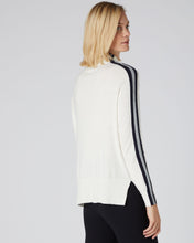 Load image into Gallery viewer, N.Peal Women&#39;s Stripe Sleeve Jumper New Ivory White

