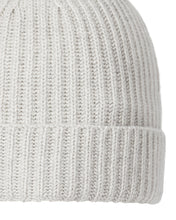 Load image into Gallery viewer, N.Peal Unisex Ribbed Cashmere Hat Pebble Grey
