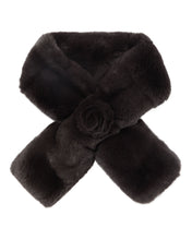 Load image into Gallery viewer, N.Peal Women&#39;s Fur Neck Warmer Dark Brown
