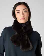 Load image into Gallery viewer, N.Peal Women&#39;s Fur Neck Warmer Dark Brown
