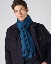 Load image into Gallery viewer, N.Peal Unisex Large Woven Cashmere Scarf Lagoon Blue
