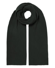 Load image into Gallery viewer, N.Peal Unisex Short Ribbed Cashmere Scarf Dark Green
