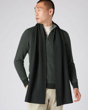 Load image into Gallery viewer, N.Peal Unisex Short Ribbed Cashmere Scarf Dark Green
