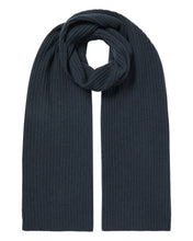 Load image into Gallery viewer, N.Peal Unisex Short Ribbed Cashmere Scarf Grigio Blue
