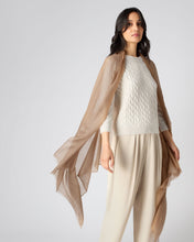 Load image into Gallery viewer, N.Peal Women&#39;s Ultrafine Pashmina Cashmere Shawl Dark Tan Brown

