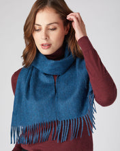 Load image into Gallery viewer, N.Peal Unisex Woven Cashmere Scarf Lagoon Blue

